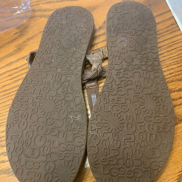 UGG Women's Brown Braided Sandals Size 8 casual hippie, festival Boho flat fun - Picture 10 of 11